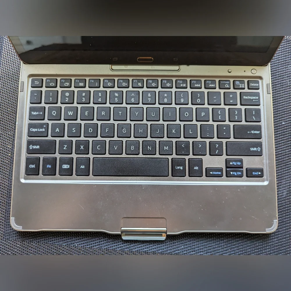 Samsung Galaxy Tab S 10.5in Titanium Bronze with keyboard